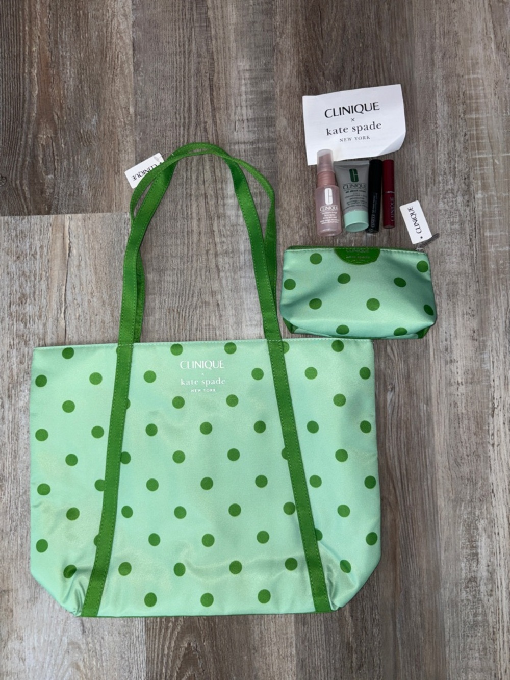 Clinique X Kate Spade Bag Makeup Bag and Makeup